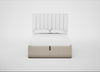 Lift Storage Divan Bed Base Double / Black / Broad Weave Putty