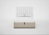 Lift Storage Divan Bed Base Double / Natural / Broad Weave Putty