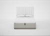Lift Storage Divan Bed Base Double / Black / Melton Wool Limestone