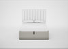 Lift Storage Divan Bed Base Double / Natural / Melton Wool Limestone