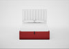 Lift Storage Divan Bed Base Double / Black / Melton Wool Red Oxide