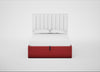 Lift Storage Divan Bed Base Double / Natural / Melton Wool Red Oxide