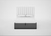 Lift Storage Divan Bed Base Double / Black / Melton Wool Shale