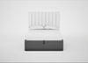 Lift Storage Divan Bed Base Double / Natural / Melton Wool Shale