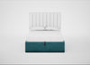 Lift Storage Divan Bed Base Double / Black / Smart Luxe Velvet Airforce Blue