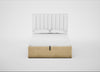 Lift Storage Divan Bed Base Double / Natural / Smart Luxe Velvet Biscuit