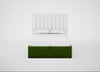 Lift Storage Divan Bed Base Double / Black / Smart Luxe Velvet Grass