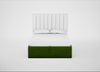 Lift Storage Divan Bed Base Double / Natural / Smart Luxe Velvet Grass