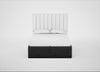 Lift Storage Divan Bed Base Double / Black / Smart Luxe Velvet Nickel