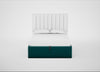 Lift Storage Divan Bed Base Double / Black / Smart Luxe Velvet Ocean Green