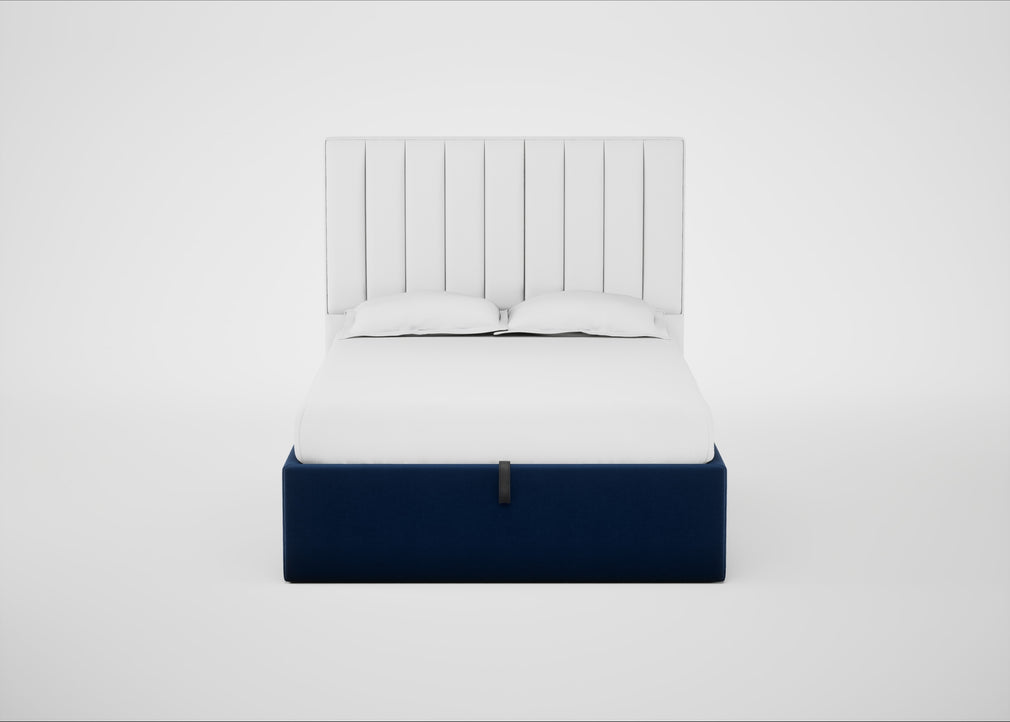 Lift Storage Divan Bed Base Double / Black / Velvet Midnight