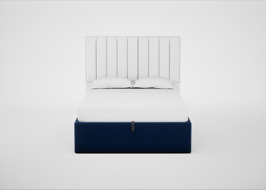Lift Storage Divan Bed Base Double / Natural / Velvet Midnight