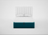 Lift Storage Divan Bed Base Double / Natural / Velvet Teal