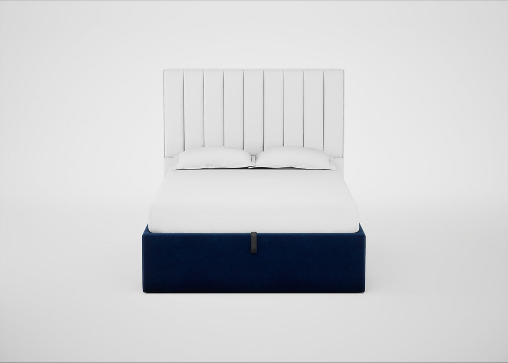 Lift Storage Divan Bed Base Double / Natural / Smart Velvet Dusk