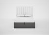 Lift Storage Divan Bed Base Double / Black / Smart Velvet Mercury