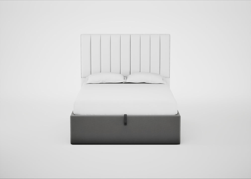 Lift Storage Divan Bed Base Double / Black / Smart Velvet Mercury