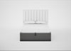 Lift Storage Divan Bed Base Double / Natural / Smart Velvet Mercury