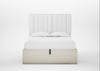 Lift Storage Divan Bed Base Double / Black / Chunky Boucle Ecru