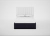 Lift Storage Divan Bed Base Double / Black / Boucle Indigo