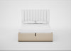 Lift Storage Divan Bed Base King / Black / Brushed Cotton Oat
