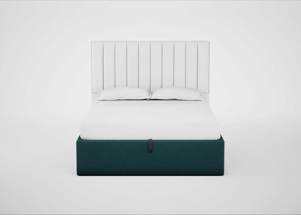 Lift Storage Divan Bed Base King / Natural / Brushed Cotton Pine