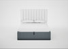 Lift Storage Divan Bed Base King / Black / Capelo Linen-Cotton Mineral