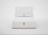 Lift Storage Divan Bed Base King / Natural / Capelo Linen-Cotton Sea Salt