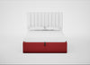 Lift Storage Divan Bed Base King / Black / Melton Wool Red Oxide