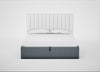 Lift Storage Divan Bed Base Super King / Black / Capelo Linen-Cotton Mineral