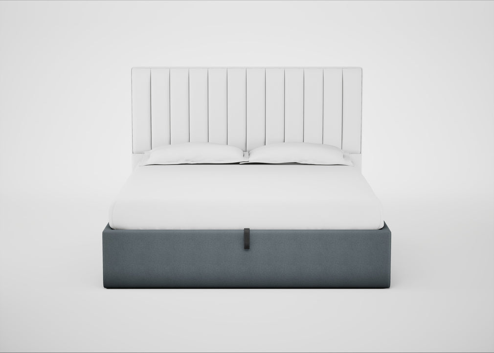 Lift Storage Divan Bed Base Super King / Natural / Capelo Linen-Cotton Mineral