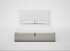 Lift Storage Divan Bed Base Super King / Black / Melton Wool Limestone