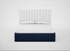 Lift Storage Divan Bed Base Super King / Black / Melton Wool New Navy