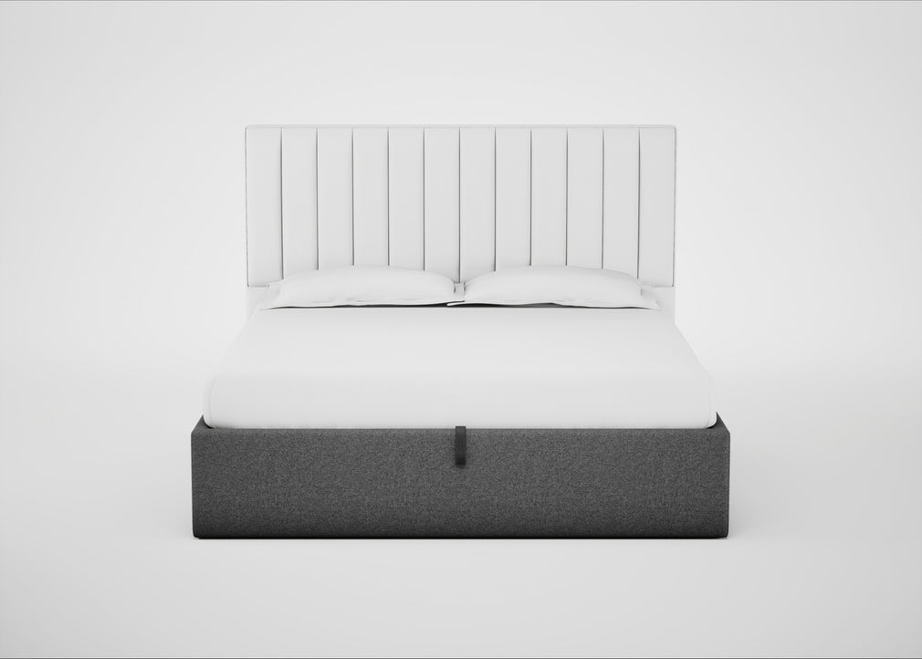 Lift Storage Divan Bed Base Super King / Natural / Melton Wool Shale