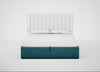Lift Storage Divan Bed Base Super King / Black / Smart Luxe Velvet Airforce Blue