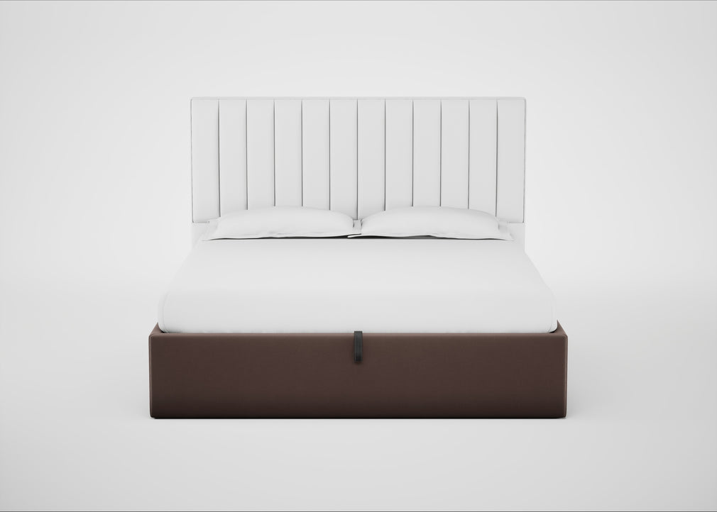 Lift Storage Divan Bed Base Super King / Black / Smart Velvet Mouse