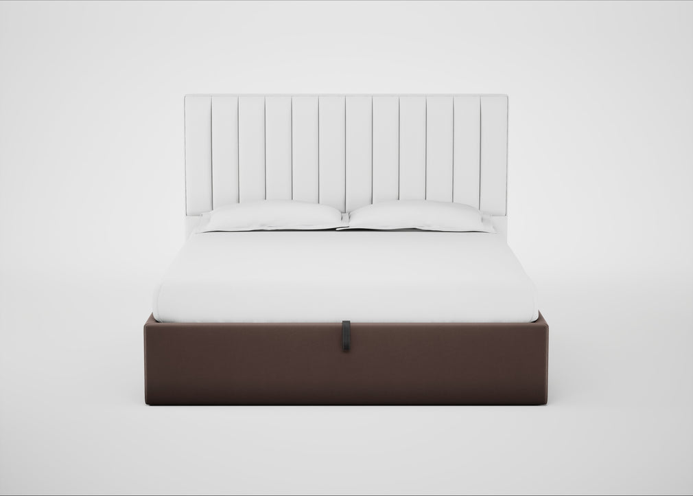 Lift Storage Divan Bed Base Super King / Natural / Smart Velvet Mouse