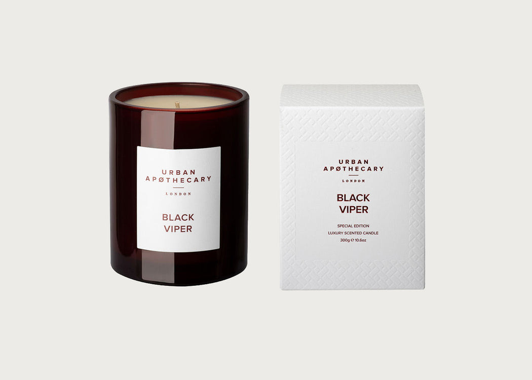 Ruby Black Viper Scented Glass Candle