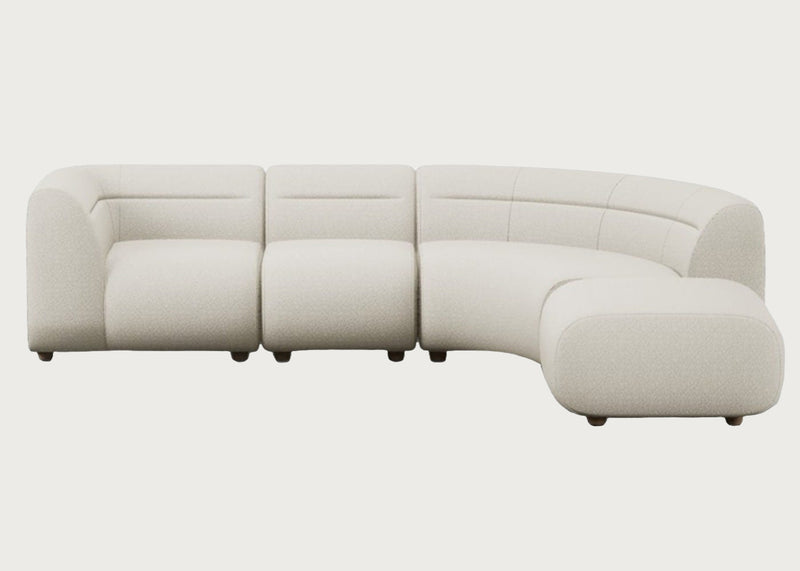 Lilli Right Hand Facing Curved Chaise Sofa