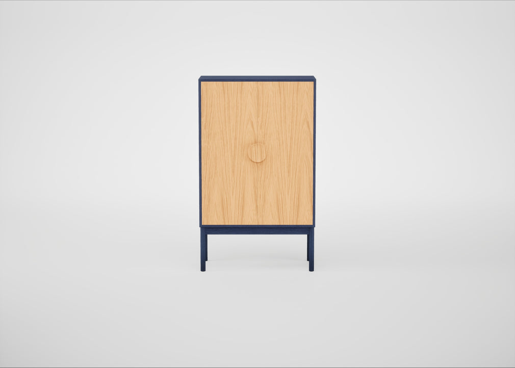 Tinta Highboard Natural Oak / Blue Stain