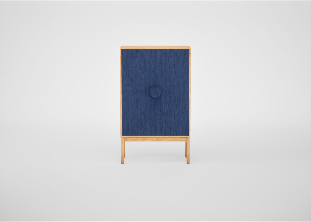 Tinta Highboard Blue Stain / Natural Oak