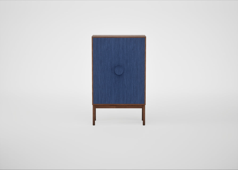 Tinta Highboard Blue Stain / Walnut