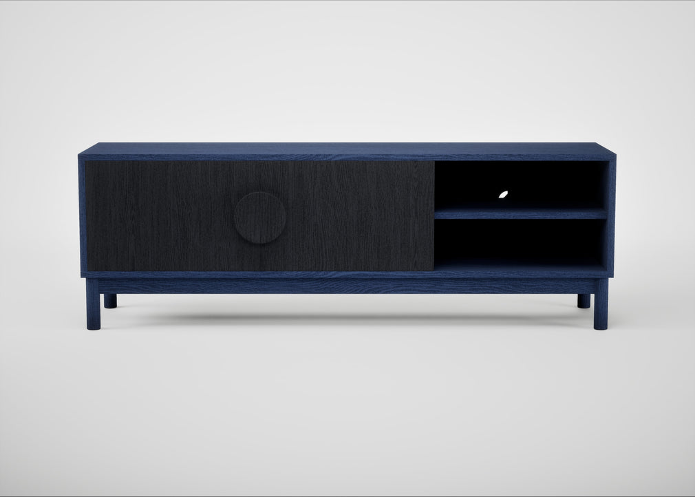 Tinta TV Unit Black Stain / Blue Stain