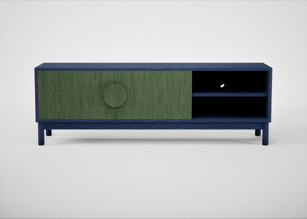 Tinta TV Unit Green Stain / Blue Stain
