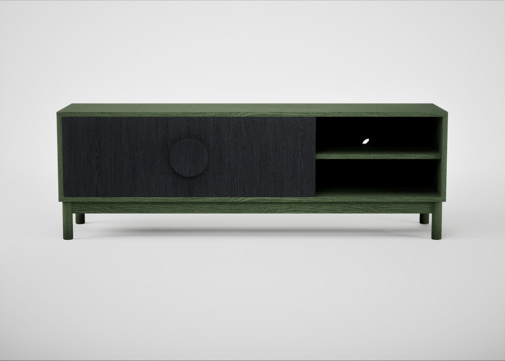 Tinta TV Unit Black Stain / Green Stain
