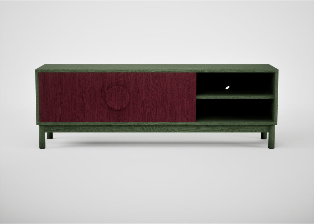 Tinta TV Unit Red Stain / Green Stain