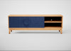 Tinta TV Unit Blue Stain / Natural Oak