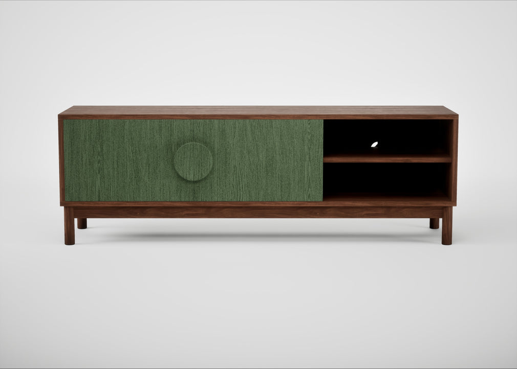 Tinta TV Unit Green Stain / Walnut