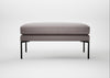 Matera Ottoman Heritage Leather Stone Grey 2060 / Black