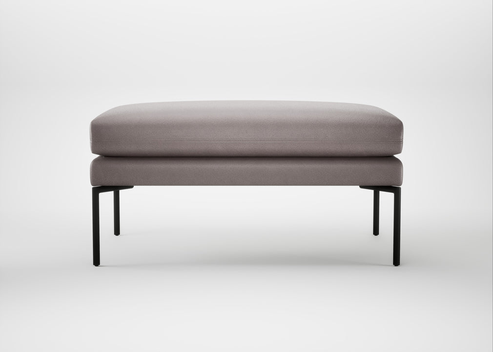 Matera Ottoman Heritage Leather Stone Grey 2060 / Black
