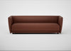 Valley 4 Seater Sofa Leather Grain Dark Brown 068